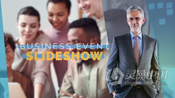商务活动幻灯片公司开幕式时间线工作演示PR模板下载 Business Event Slideshow  灵感中国网 www.lingganchina.com