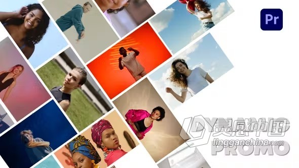 公司机构员工照片墙视频介绍企业会议相册开场白PR模板下载 Dynamic Promo  灵感中国网 www.lingganchina.com