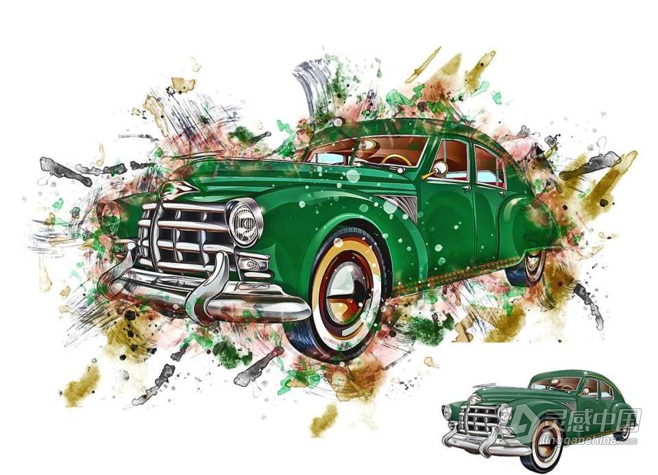 时尚炫彩绘画Photoshop动作 Stylish Painting Photoshop Action 附视频教程  灵感中国网 www.lingganchina.com