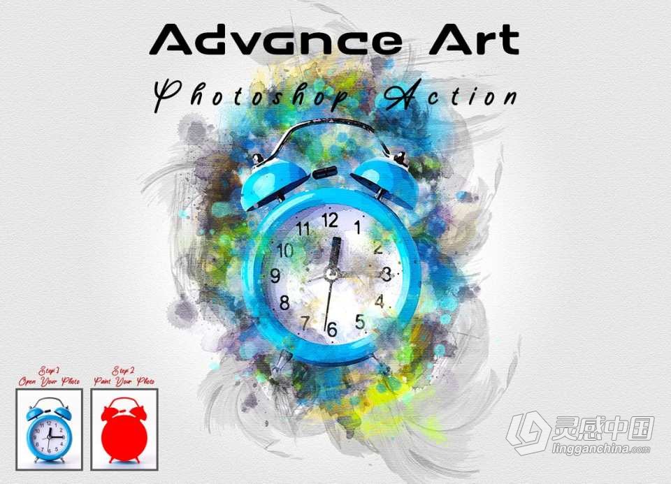 高级艺术绘画PS动作 Advance Art Photoshop Action 附视频教程  灵感中国网 www.lingganchina.com