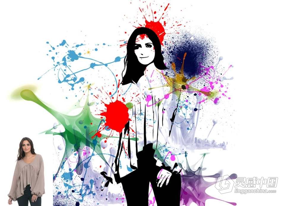 矢量油漆飞溅绘画Photoshop动作 Vector Paint Splash Action 附视频教程  灵感中国网 www.lingganchina.com