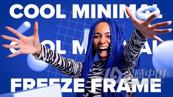 3D图形动态文本酷酷的冻结帧动画人物介绍定格场景PR模板下载 Cool Minimal Freeze Frame  灵感中国网 www.lingganchina.com