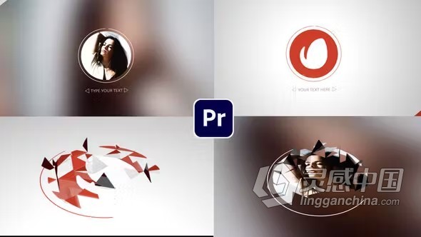 几何线条图形拼图LOGO动画视频PR模板下载 Low Poly Logo  灵感中国网 www.lingganchina.com