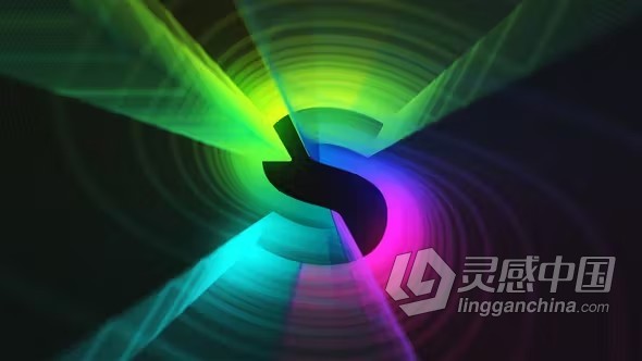 PR模板-隧道光效重叠标志动画片头片尾 Logo Reveal  灵感中国网 www.lingganchina.com