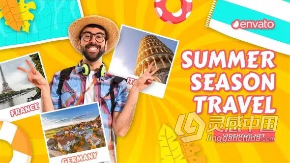 PR模板-旅游博主推荐五彩缤纷夏季旅游景点介绍 Summer Season travel  灵感中国网 www.lingganchina.com