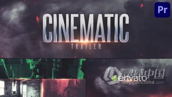 PR模板-震撼效果史诗电影预告片大片简介 Epic Cinematic Trailer for Premiere Pro  灵感中国网 www.lingganchina.com