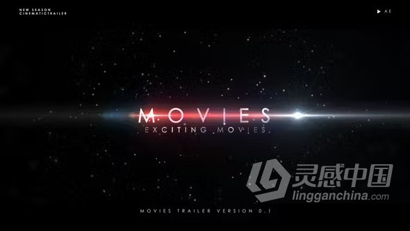 PR模板-简单电影预告片电影片头 Movies Trailer  灵感中国网 www.lingganchina.com