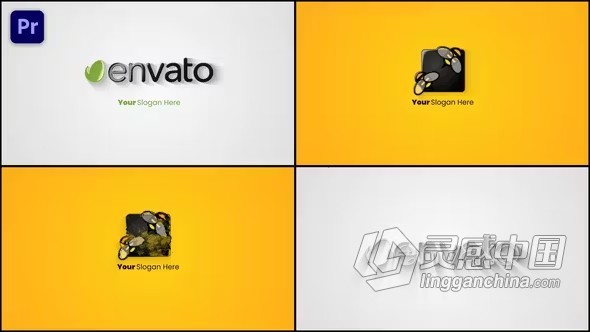 PR模板-简单实用大气明亮品牌LOGO动画 CleanLogo Reveal V.2  灵感中国网 www.lingganchina.com