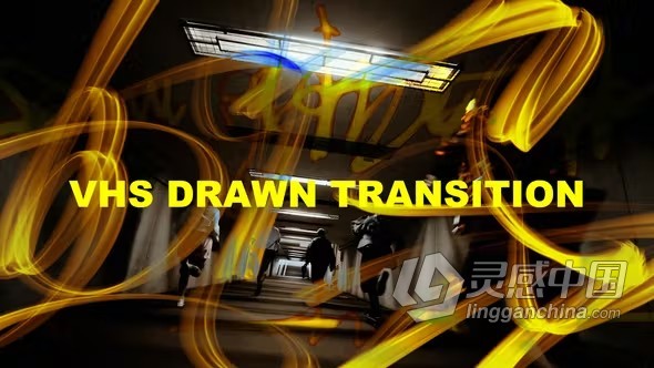 PR模板-10个流行VHS手绘电影过渡效果 VHS Drawn Transition  灵感中国网 www.lingganchina.com