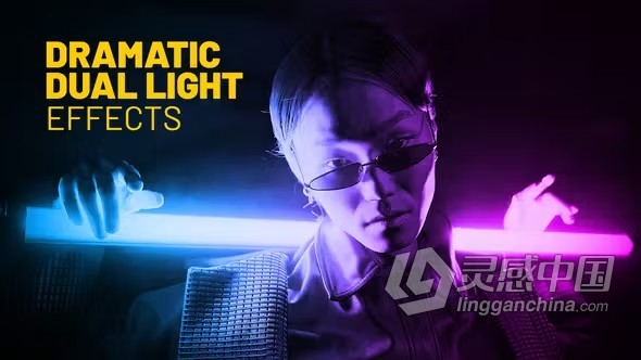 48个梦幻双色发光效果动画元素PR模板下载 Dramatic Dual Light Effects  灵感中国社区 www.lingganchina.com