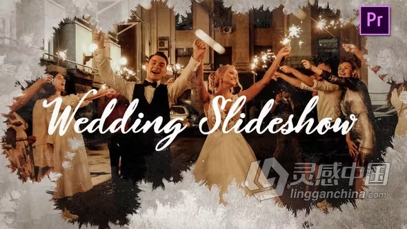 墨水婚礼幻灯片水墨视频相册PR模板下载 Ink Wedding Slideshow  灵感中国网 www.lingganchina.com