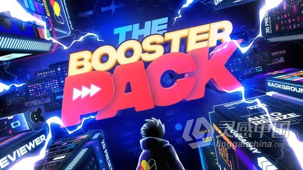 3000+动态图形设计动画素材AE模板预设包下载 Booster Pack - Best Motion Graphics Pack  灵感中国社区 www.lingganchina.com