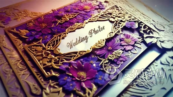 3D相册婚礼照片幻灯片展示视频动画AE模板下载 3D Wedding Photo Album Slideshow  灵感中国网 www.lingganchina.com