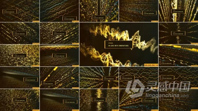 音频均衡器音乐频谱脉动声波背景动态动画AE模板下载 Audio Spectrum Music  灵感中国网 www.lingganchina.com