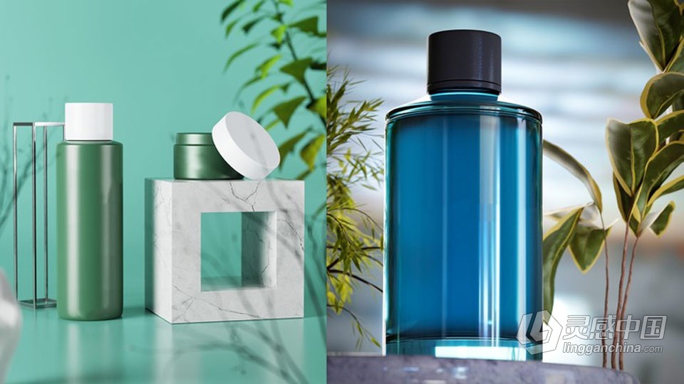Blender化妆品3D产品可视化大师班视频教程  灵感中国网 www.lingganchina.com