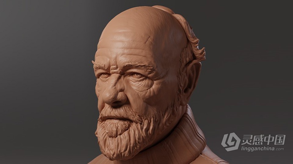 Zbrush人像肖像雕刻核心技术训练视频教程  灵感中国网 www.lingganchina.com