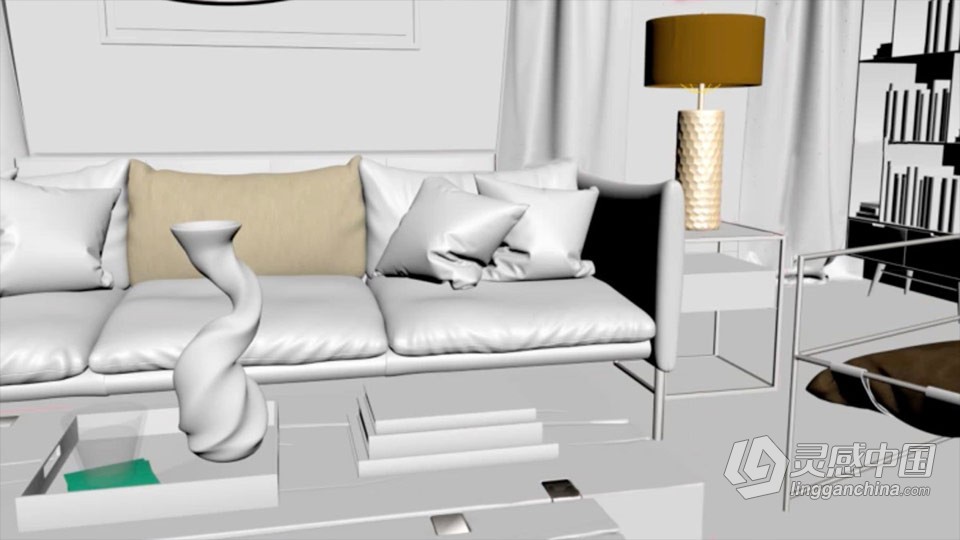 3dsMax和V-Ray逼真ArchViz建筑材料细节制作视频教程 中文字幕  灵感中国网 www.lingganchina.com