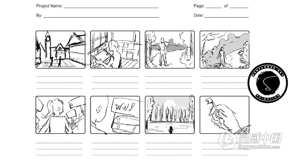 故事板视觉故事艺术核心技术训练视频教程  灵感中国社区 www.lingganchina.com