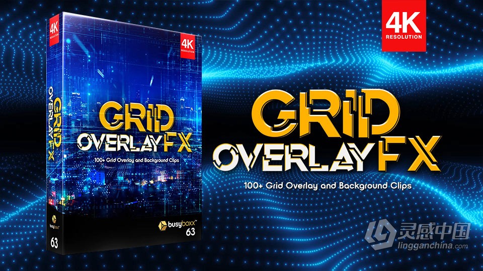 4K视频素材-106个科技感线条网格特效叠加动画BBV63 Grid Overlay FX  灵感中国网 www.lingganchina.com