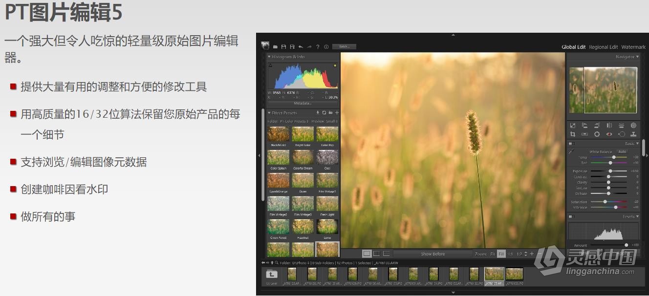 图片创意设计快速编辑处理软件 PT Photo Editor Pro 5.10.2 Win中文版  灵感中国社区 www.lingganchina.com