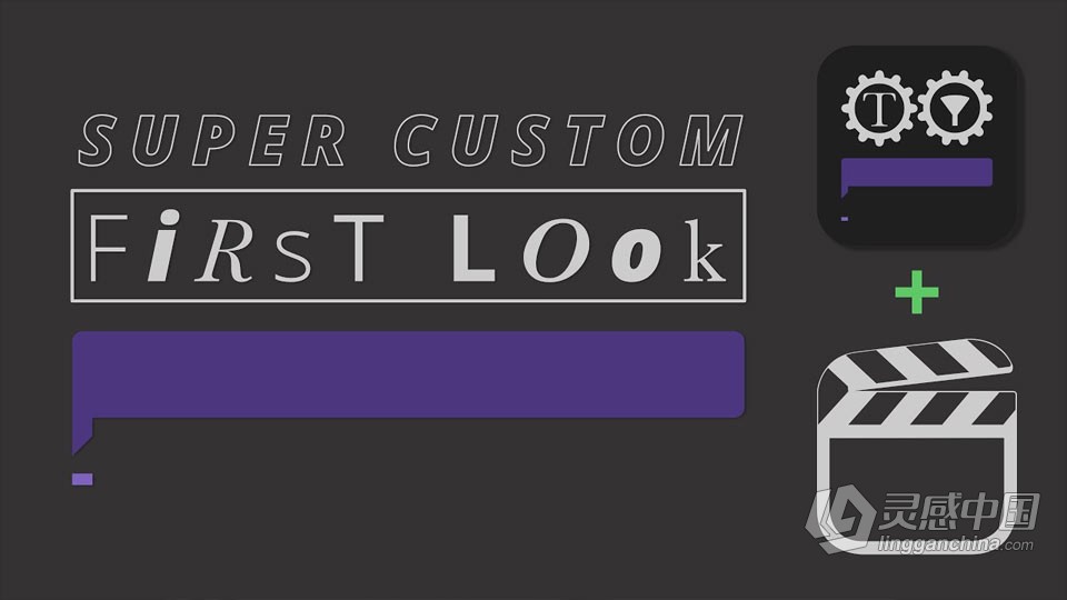 FCPX插件-超级自定义设置调整文字标题字幕条工具 Super Custom  灵感中国网 www.lingganchina.com