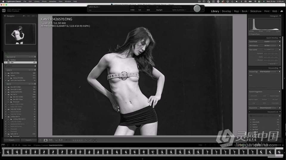 摄影师 Peter Coulson 模特Kate反光镜人像照明摄影教程 中英字幕  灵感中国网 www.lingganchina.com