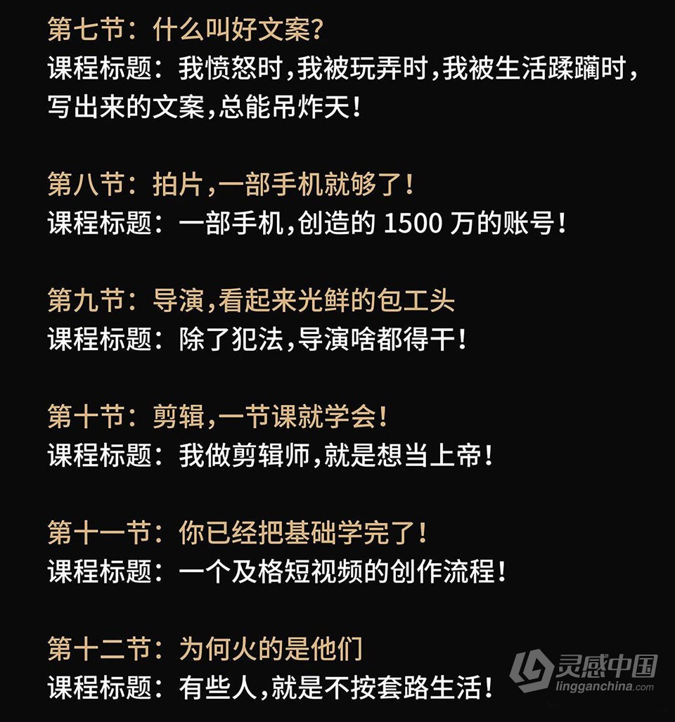 张策短视频导演养成记2021教程 导演养成记短视频创作课  灵感中国社区 www.lingganchina.com