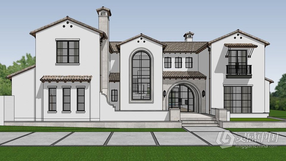 SketchUp房屋建造建筑师基础技能训练视频教程  灵感中国网 www.lingganchina.com