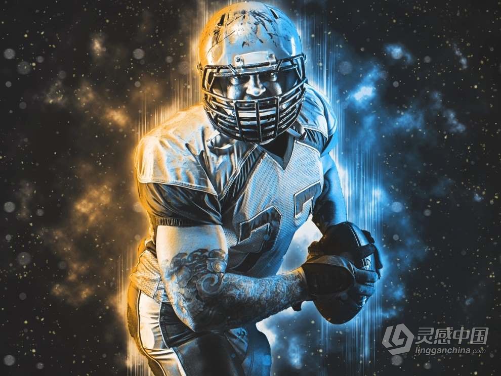 照片添加炫酷科幻双色灯光展示特效PS动作 Double Light Photoshop Action  灵感中国网 www.lingganchina.com