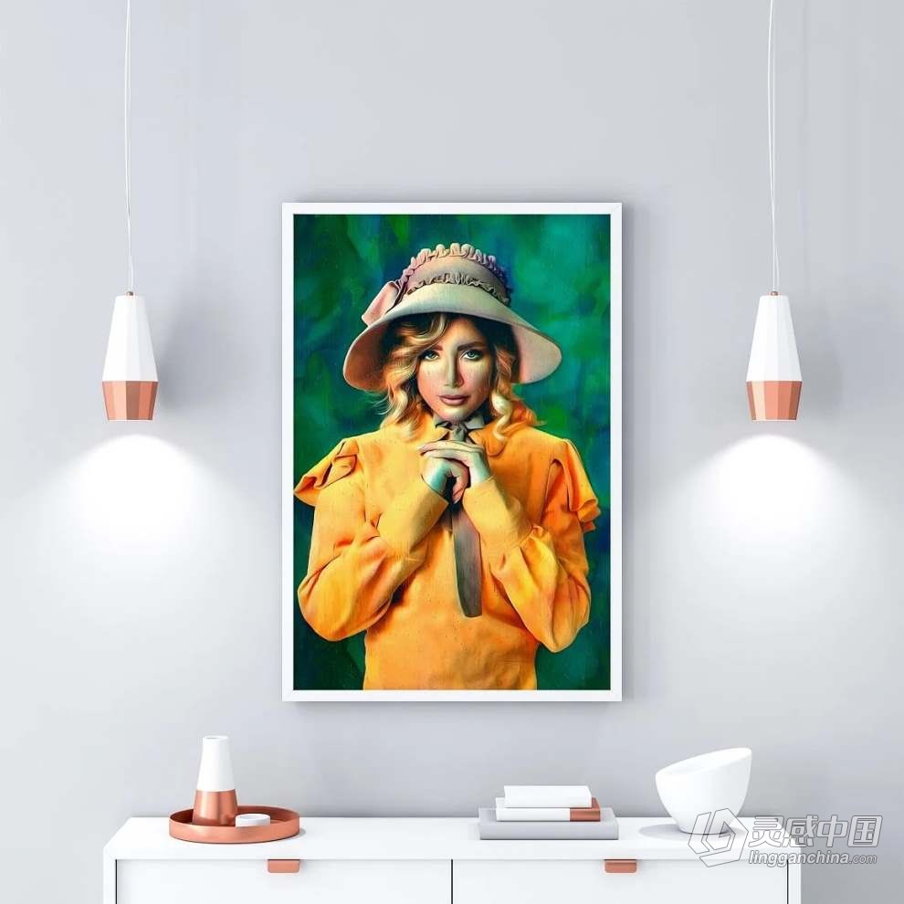 照片转动态细腻油画插画效果PS动作 Dynamic Oil Painting Effect  灵感中国网 www.lingganchina.com