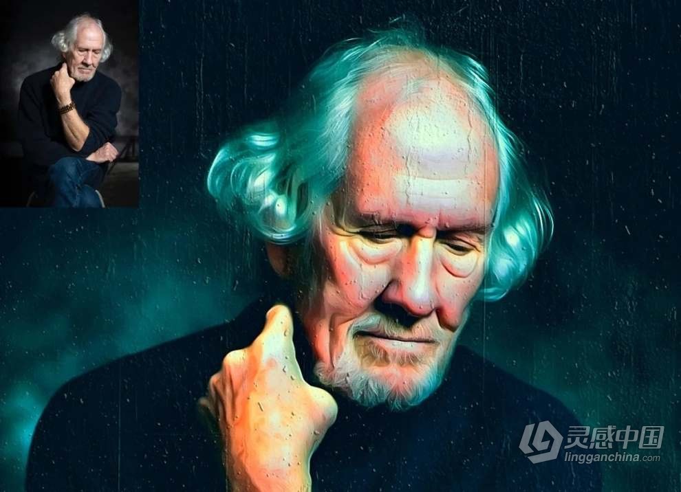 照片转动态细腻油画插画效果PS动作 Dynamic Oil Painting Effect  灵感中国网 www.lingganchina.com