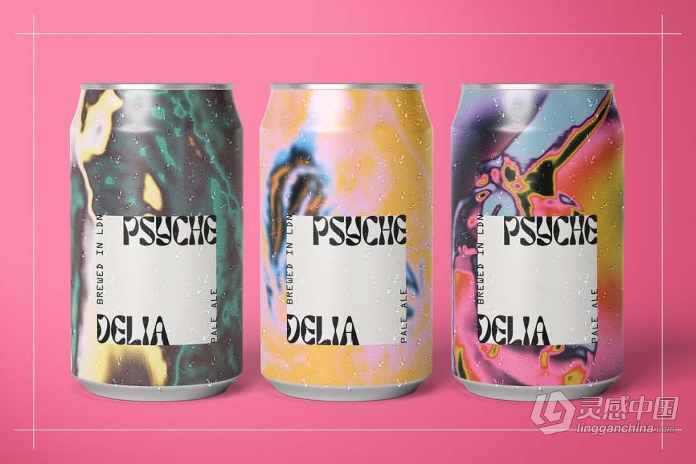 12个奇特复古迷幻扭曲特效酸性肌理图像效果PSD模板/PS动作 Psychedelic Texture Kit  灵感中国网 www.lingganchina.com