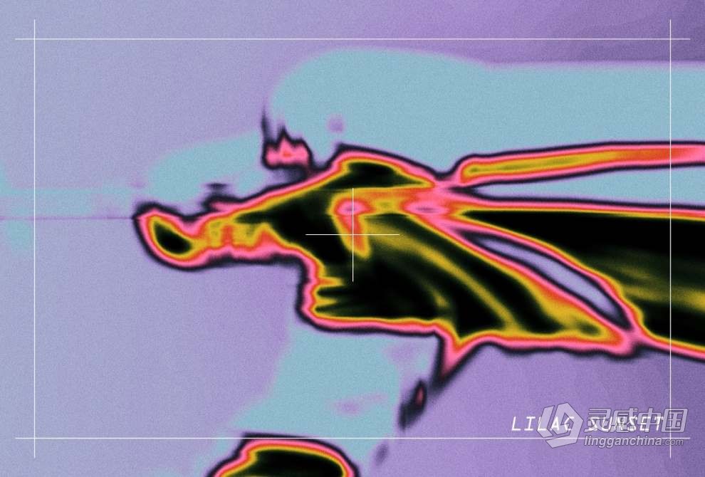 12个奇特复古迷幻扭曲特效酸性肌理图像效果PSD模板/PS动作 Psychedelic Texture Kit  灵感中国网 www.lingganchina.com