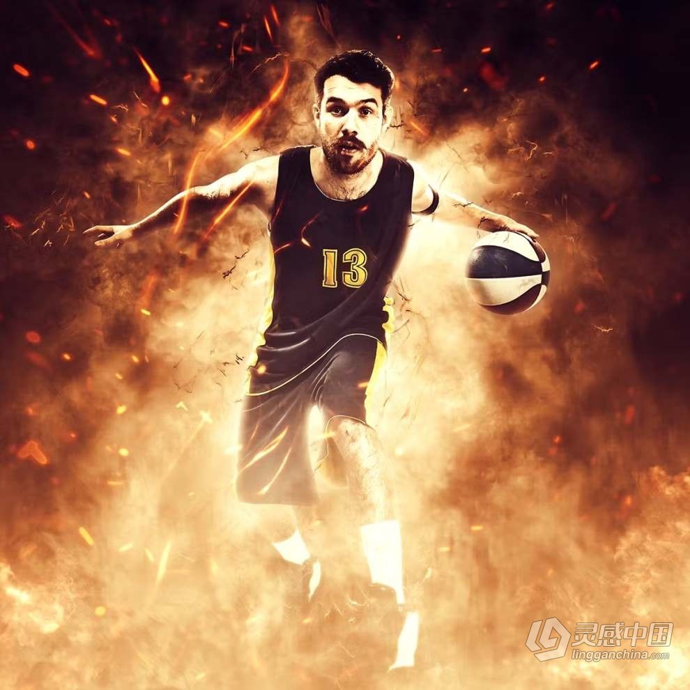 凤凰涅槃烈焰重生火焰特效PS动作 Phoenix Photoshop Action  灵感中国网 www.lingganchina.com