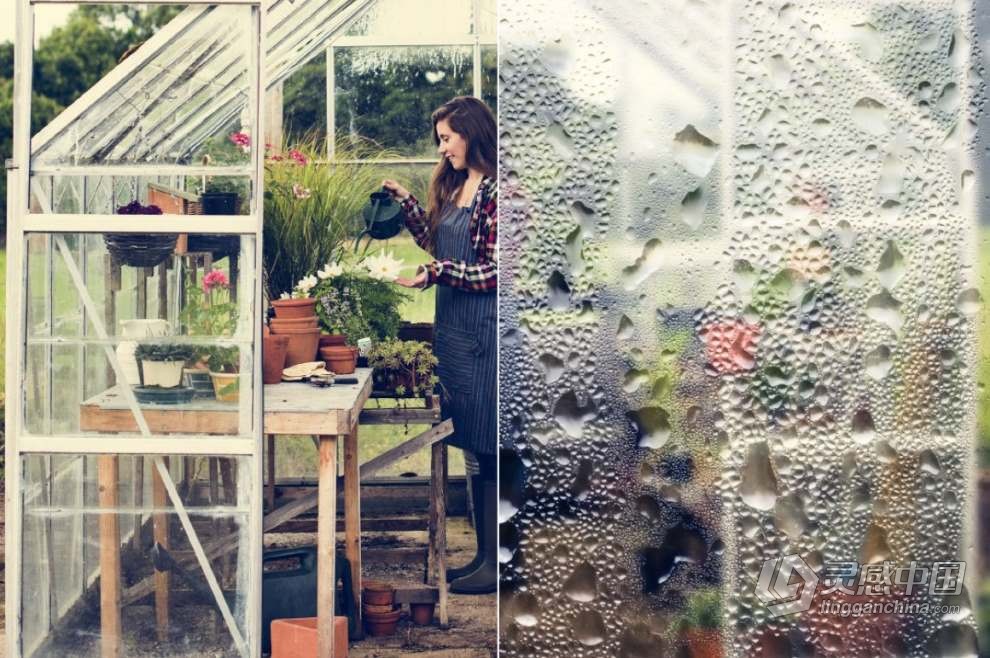 照片一键生成朦胧雾气水珠湿玻璃效果PS动作 Foggy, Rainy Window Photoshop Action  灵感中国网 www.lingganchina.com