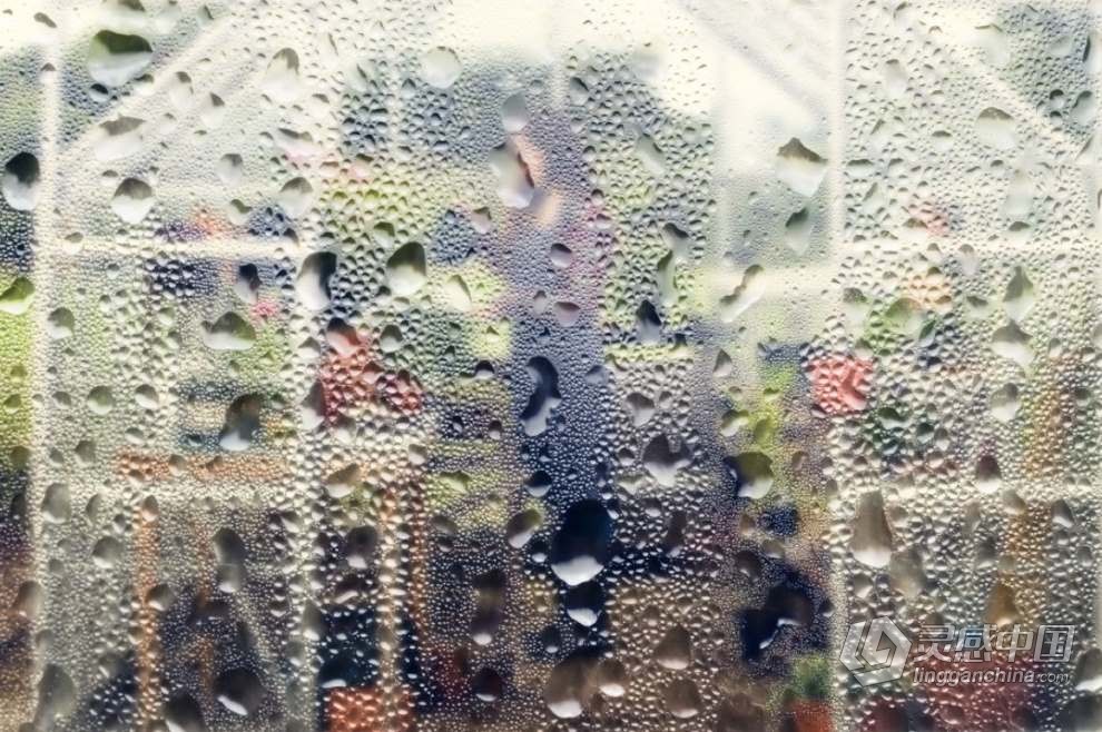 照片一键生成朦胧雾气水珠湿玻璃效果PS动作 Foggy, Rainy Window Photoshop Action  灵感中国网 www.lingganchina.com