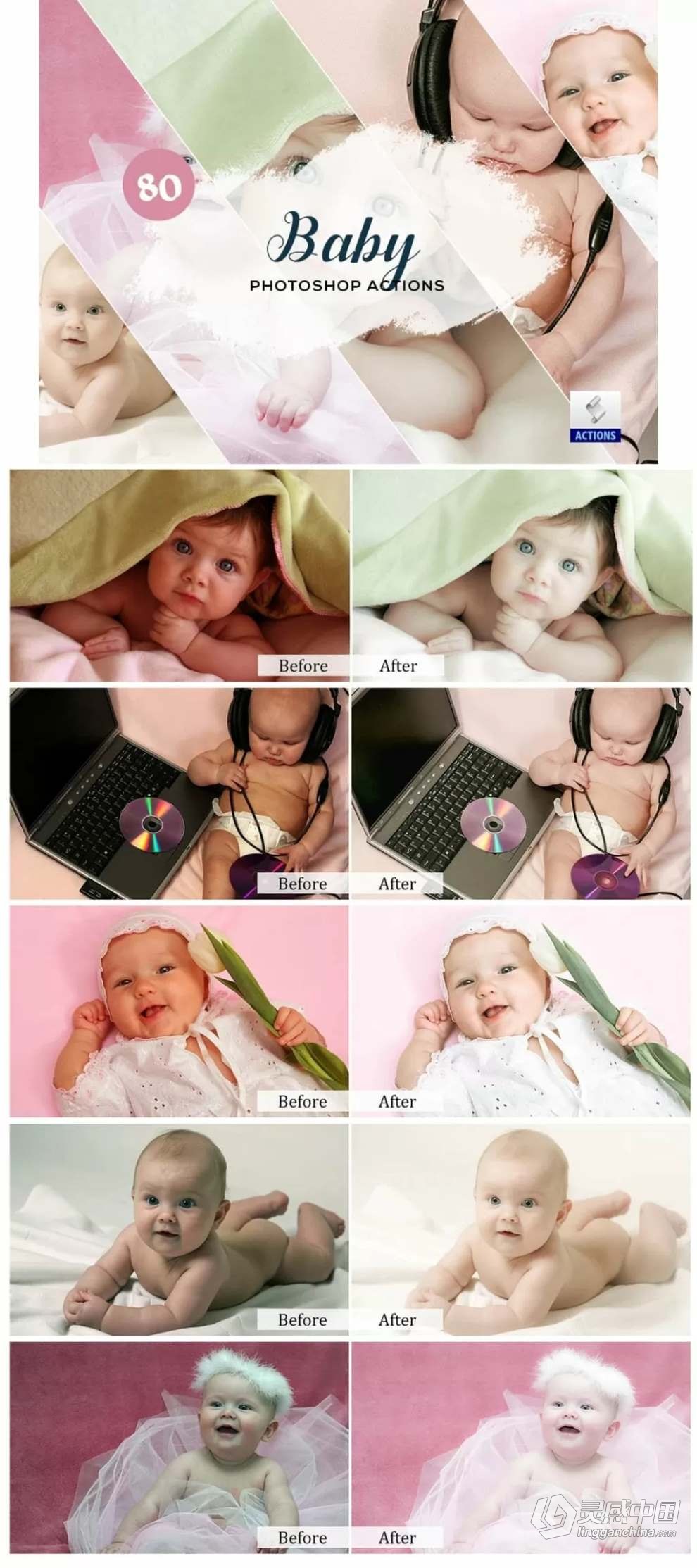 15000+高质量PS照片一键调色动作包合集 15000+ Photoshop Actions Bundle  灵感中国网 www.lingganchina.com