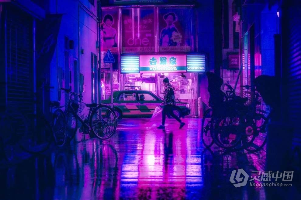 照片转赛博朋克风PS动作 Cyberpunk Actions For Photoshop  灵感中国网 www.lingganchina.com