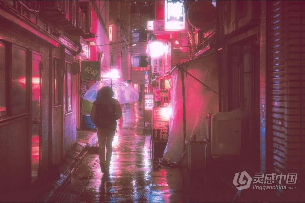 照片转赛博朋克风PS动作 Cyberpunk Actions For Photoshop  灵感中国网 www.lingganchina.com