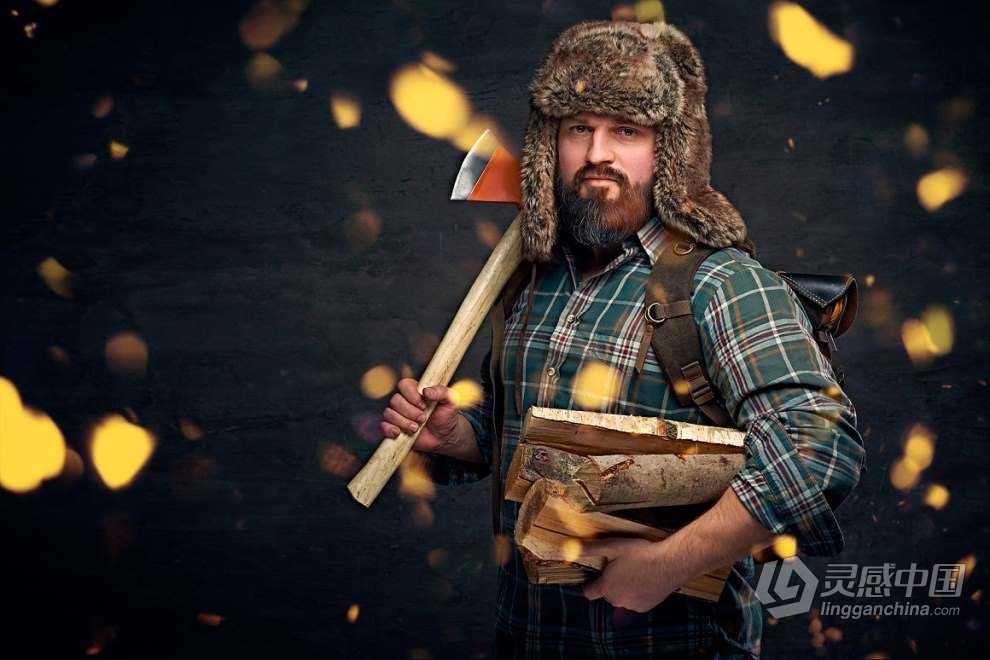 52张金色光斑散景叠加覆盖图片素材+PS动作 Golden Bokeh Photo Overlay Effects  灵感中国网 www.lingganchina.com