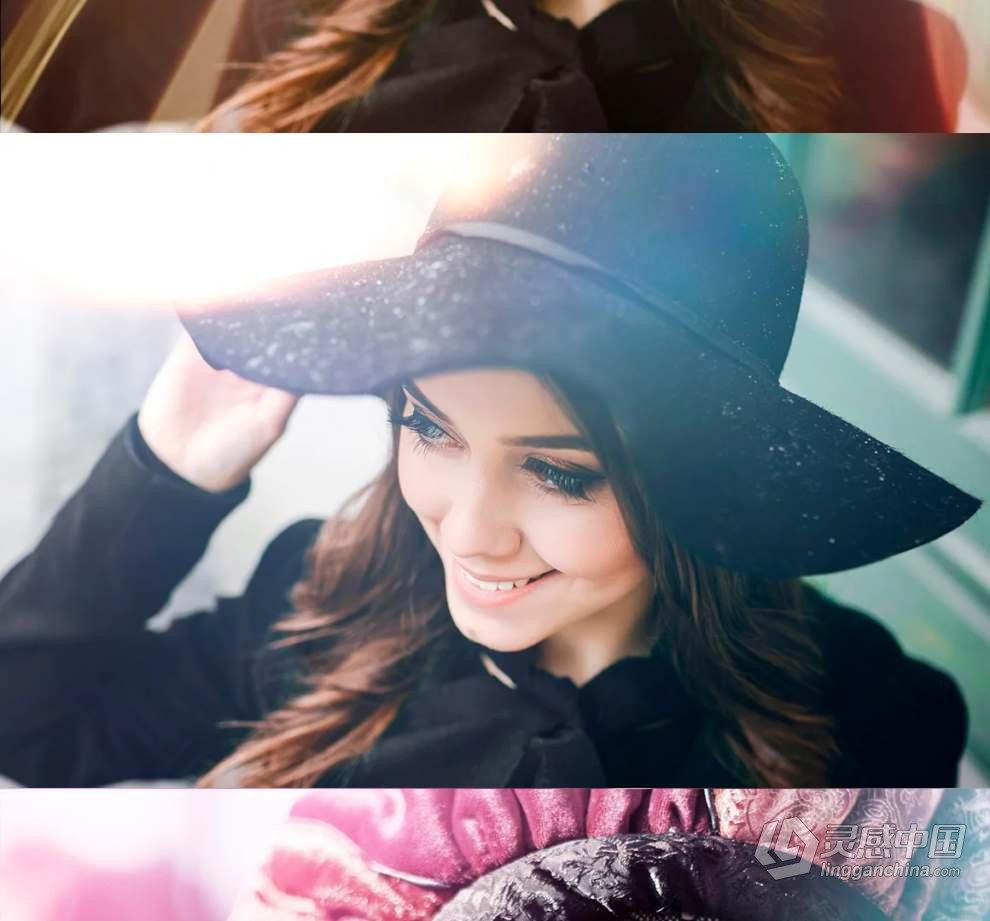 35张镜头眩光光晕效果叠加图片素材+PS动作 Lens Flare Effect Photoshop  灵感中国网 www.lingganchina.com