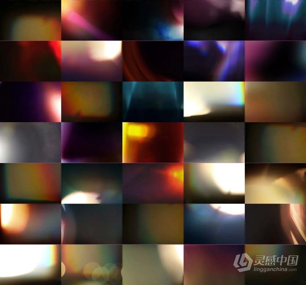 35张镜头眩光光晕效果叠加图片素材+PS动作 Lens Flare Effect Photoshop  灵感中国网 www.lingganchina.com