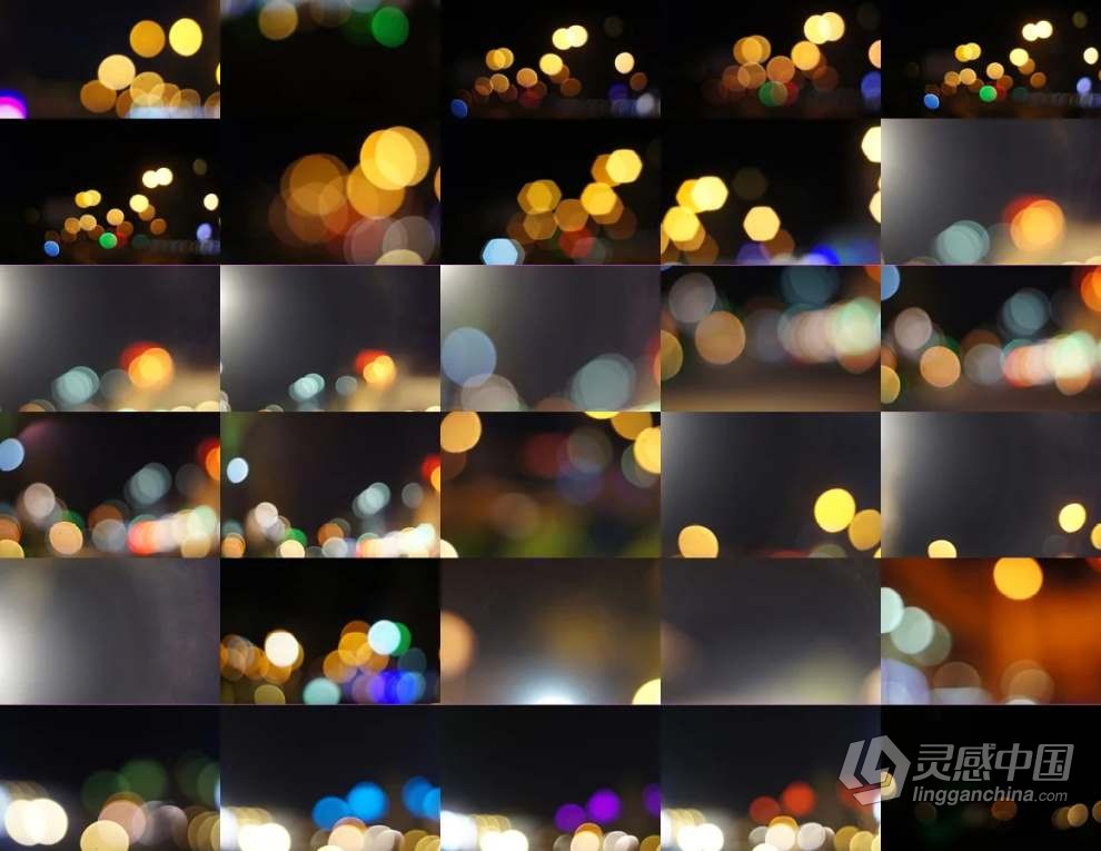 49张自然散景光斑效果叠加图片素材+PS动作 Natural Bokeh Effect  灵感中国网 www.lingganchina.com