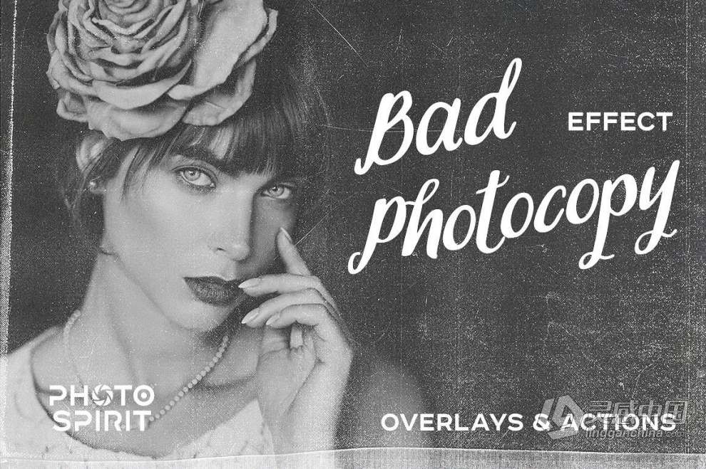28张损坏的影印文件效果叠加图片素材+PS动作 Bad Photocopy Effect Overlays  灵感中国网 www.lingganchina.com