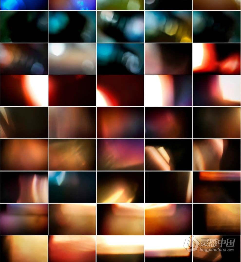 99张自然光线漏光效果叠加图片素材+PS动作 Natural Light Leaks Overlays  灵感中国网 www.lingganchina.com