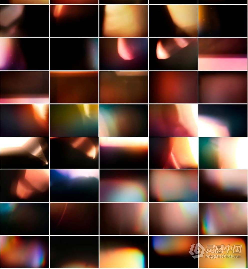 99张自然光线漏光效果叠加图片素材+PS动作 Natural Light Leaks Overlays  灵感中国网 www.lingganchina.com