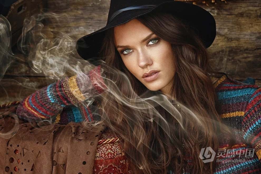 56张逼真的香烟青烟烟雾图片素材+PS动作 Realistic Smoke Overlays Photoshop  灵感中国网 www.lingganchina.com
