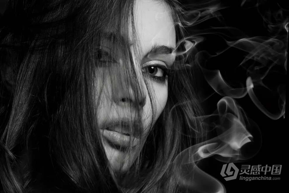 56张逼真的香烟青烟烟雾图片素材+PS动作 Realistic Smoke Overlays Photoshop  灵感中国网 www.lingganchina.com