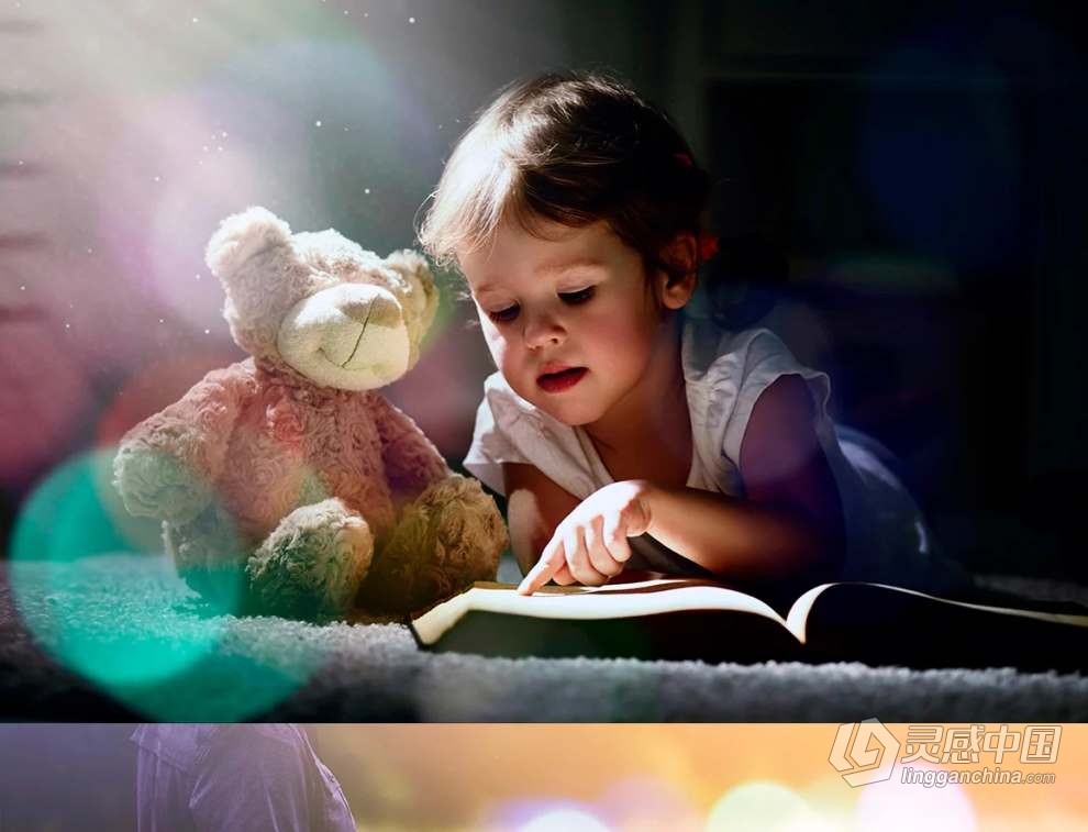39张添加焦外成像散景光斑叠加图片素材+PS动作 Add Bokeh Overlay Photoshop Actions  灵感中国网 www.lingganchina.com
