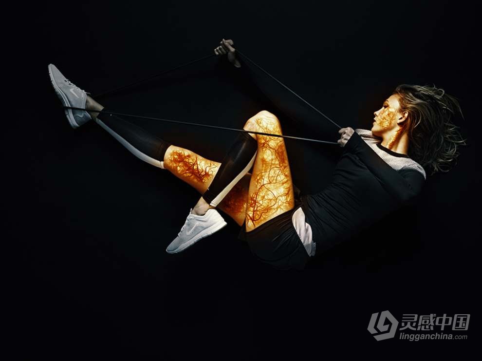 人体静脉毛细血管血液流动效果PS笔刷动作特效 Gif Animated Veins Photoshop Action  灵感中国网 www.lingganchina.com